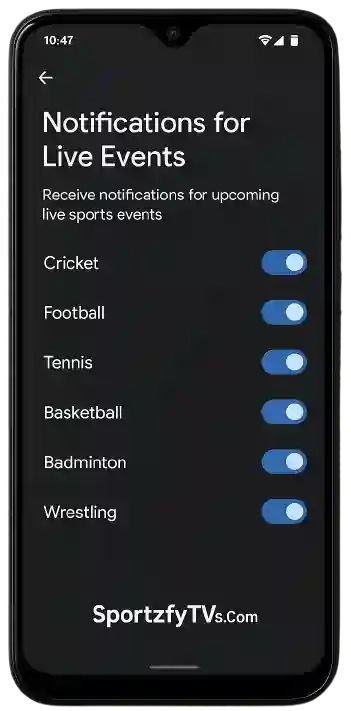 Notifications for Live Events